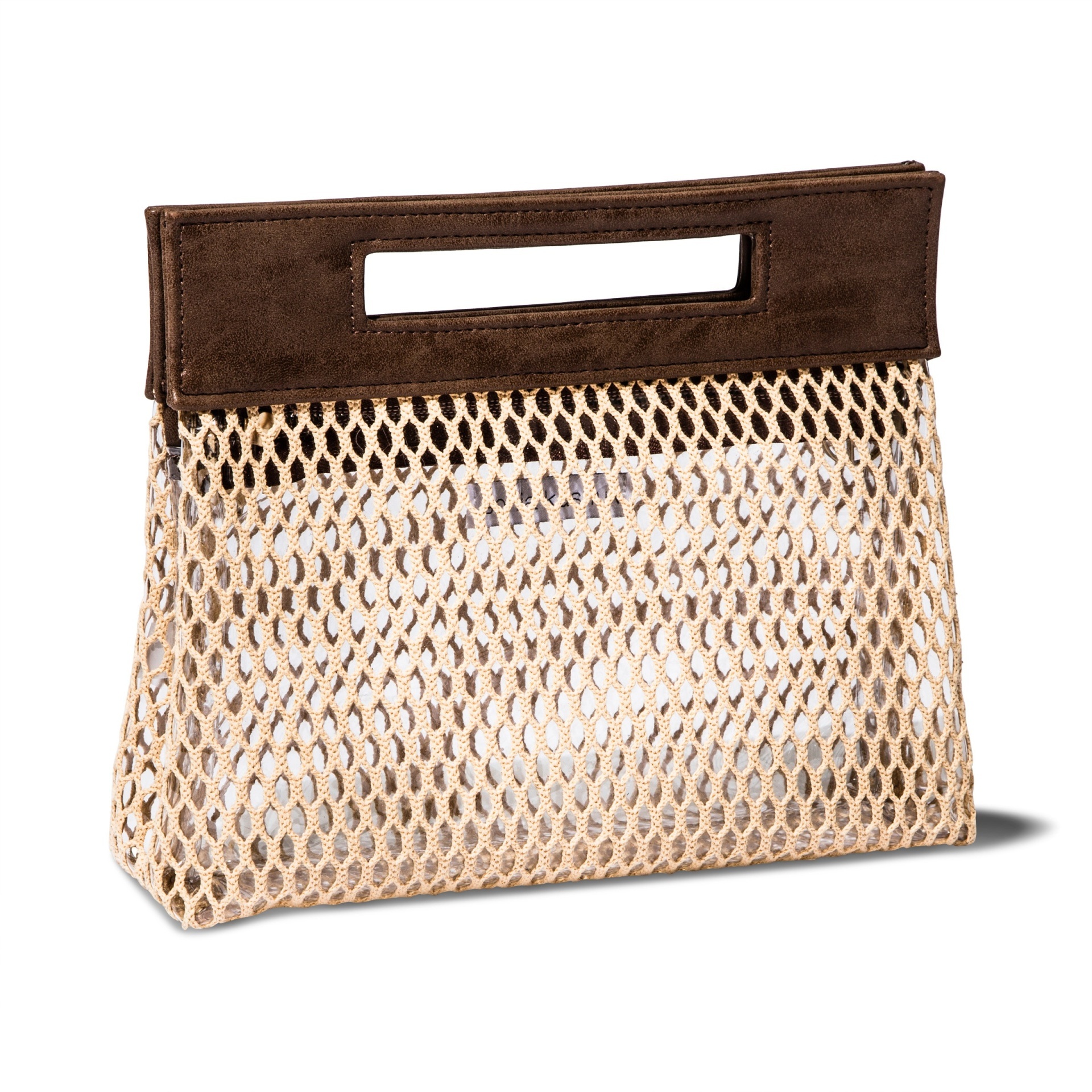 slide 1 of 4, Sonia Kashuk Pull Apart Organizer Bag Open Weave BeiGe, 1 ct