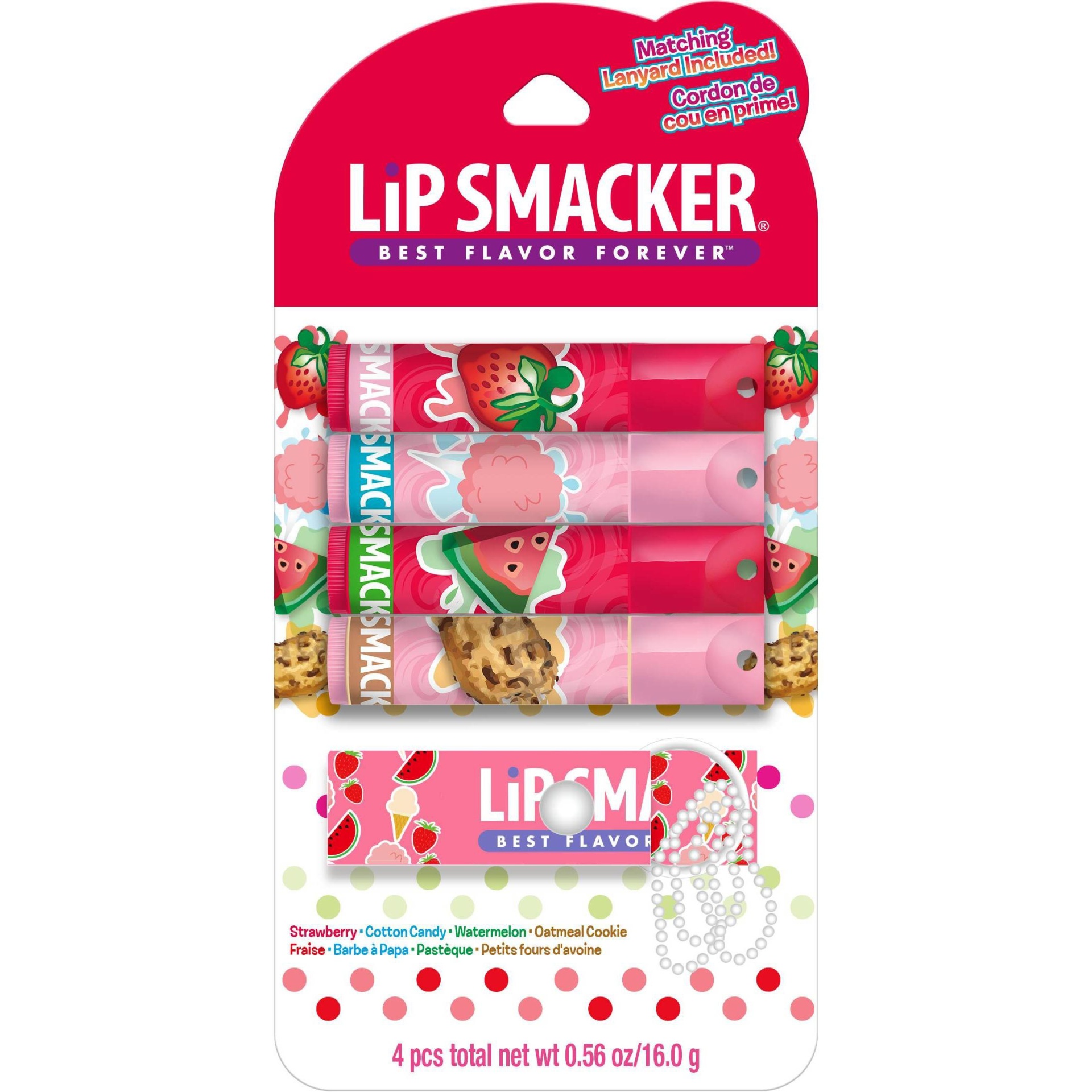 slide 1 of 3, Lip Smackers Lanyard Lip Balm Set- Original & Best, 4 ct