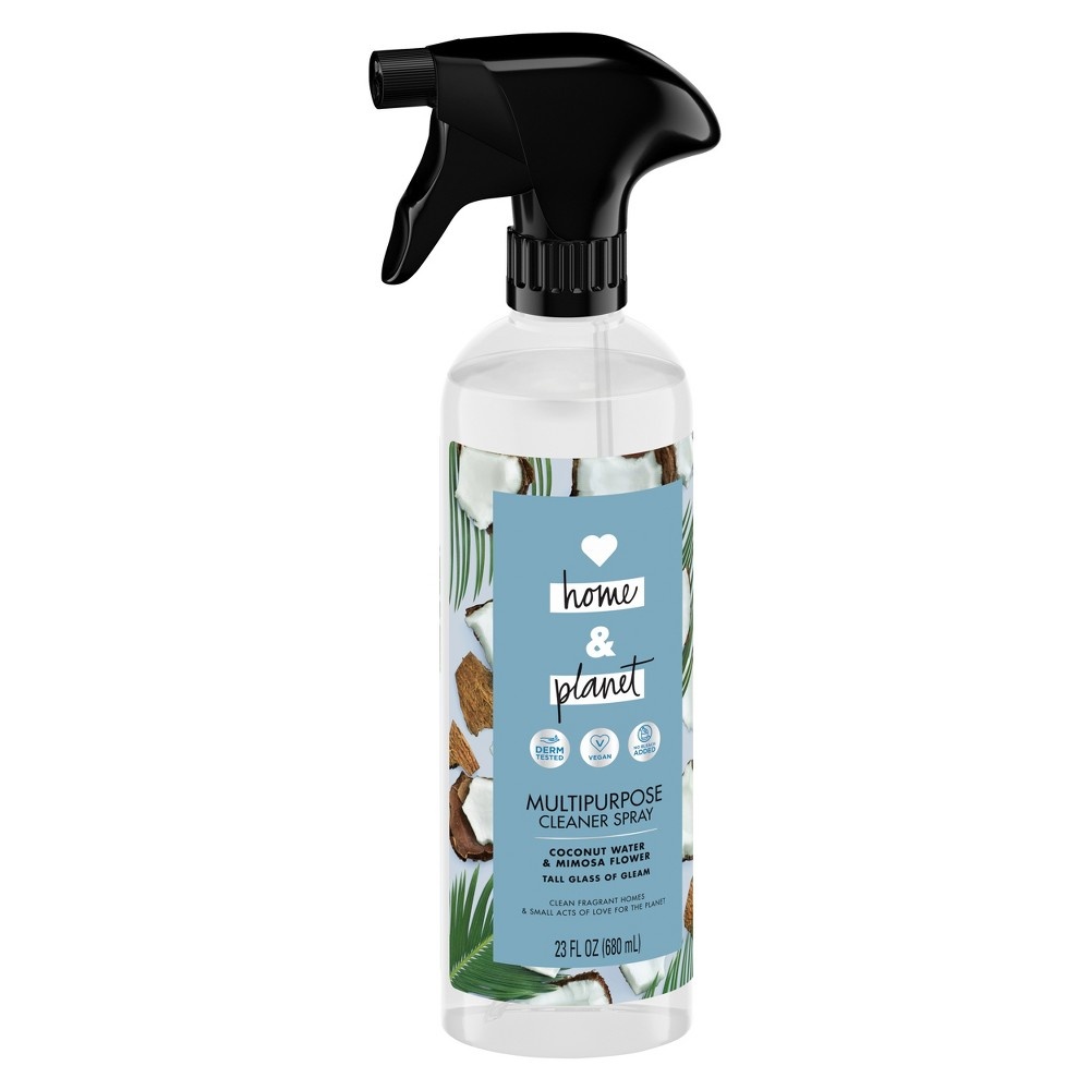 slide 3 of 4, Love Home and Planet Love Home & Planet Coconut Water & Mimosa Flower Multipurpose Cleaner Spray, 23 fl oz