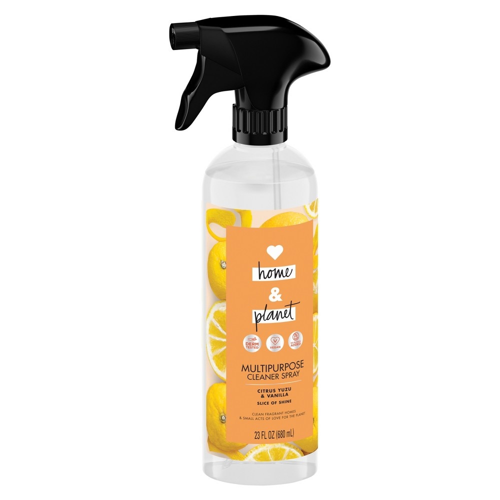 slide 2 of 4, Love Home and Planet Love Home & Planet Citrus Yuzu & Vanilla Multipurpose Cleaner Spray, 23 fl oz