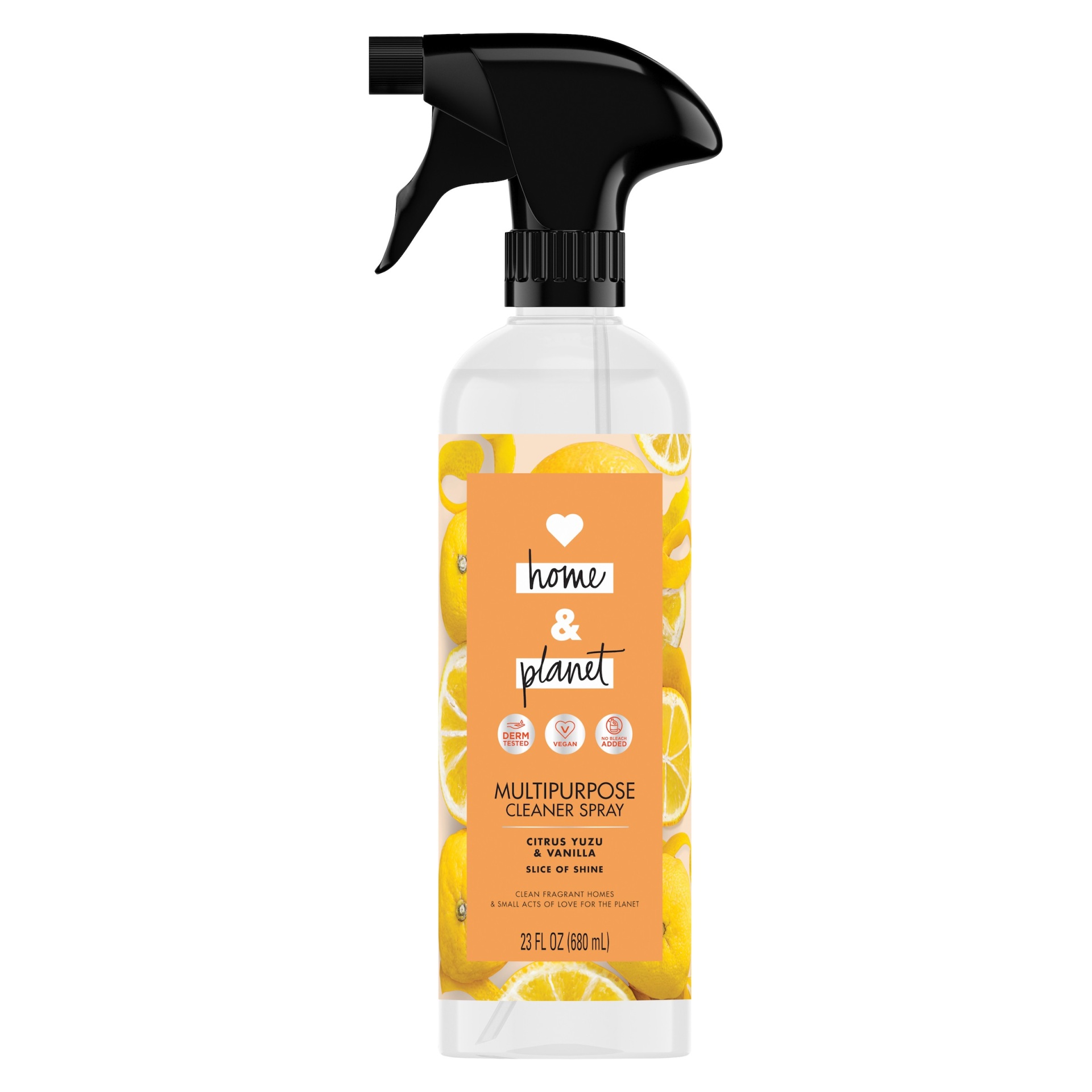 slide 1 of 4, Love Home and Planet Love Home & Planet Citrus Yuzu & Vanilla Multipurpose Cleaner Spray, 23 fl oz