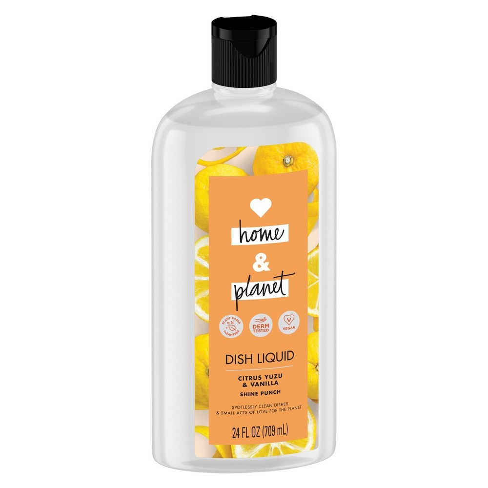 slide 2 of 4, Love Home and Planet Citrus Yuzu & Vanilla Liquid Dish Soap, 24 oz