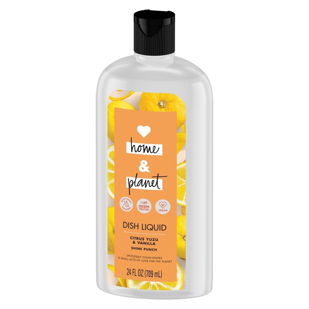 slide 3 of 4, Love Home and Planet Citrus Yuzu & Vanilla Liquid Dish Soap, 24 oz