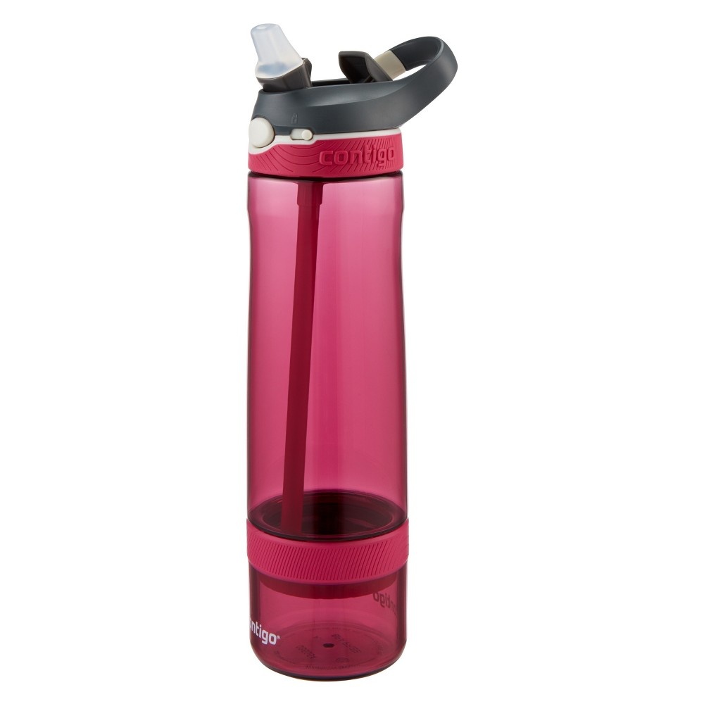 slide 3 of 5, Contigo Autospout Straw Ashland Water Bottle with Infuser - Very Berry, 26 oz