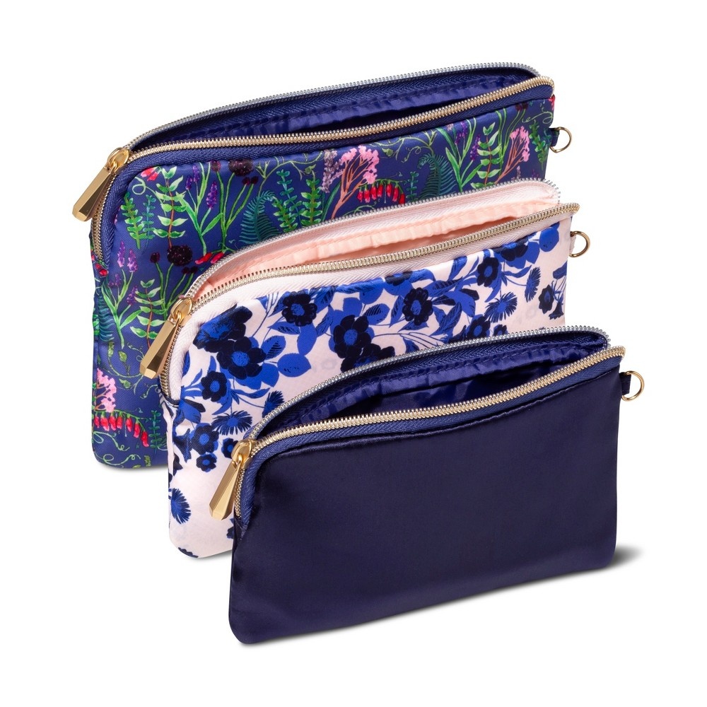 slide 2 of 2, Sonia Kashuk Purse Kit Mixed Prints Etched Floral, 3 ct