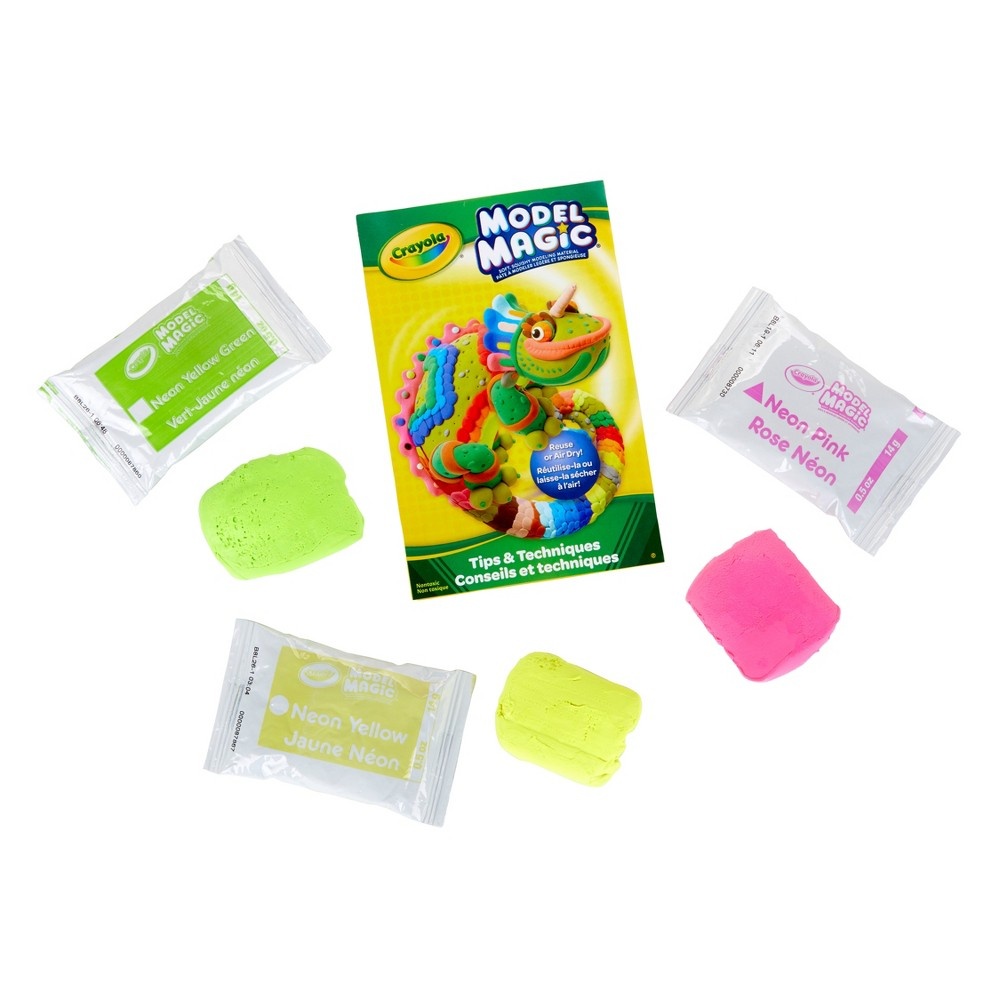 slide 4 of 5, Crayola Model Magic Modeling Clay - Neon, 6 ct