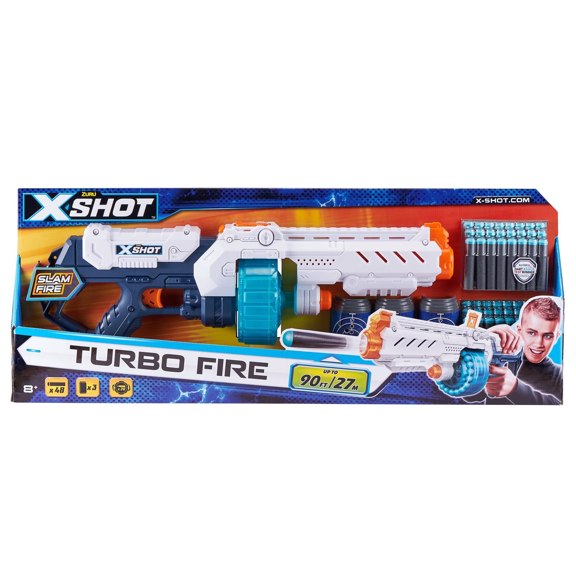 slide 1 of 3, ZURU X-Shot Turbo Fire Blaster, 1 ct