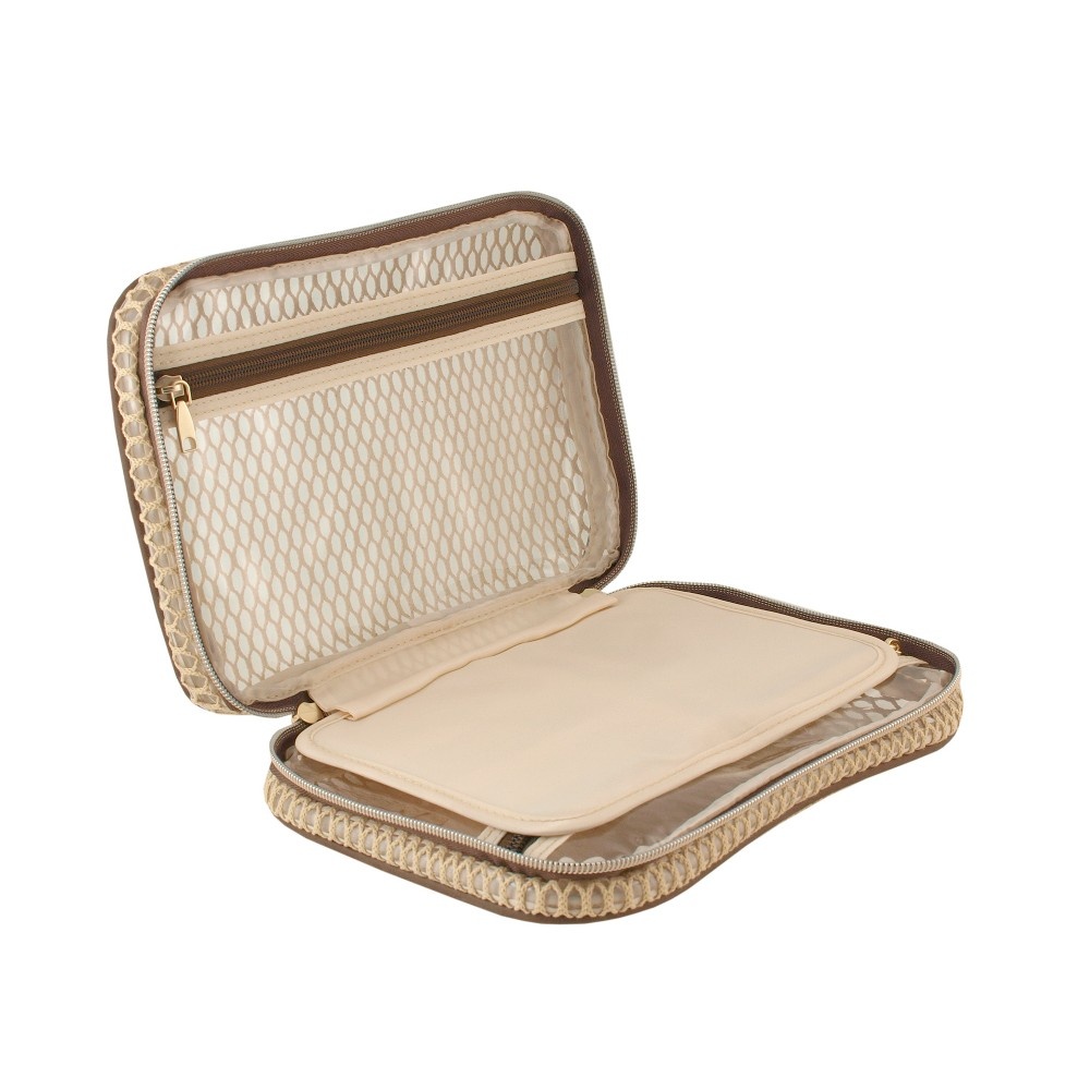 slide 3 of 4, Sonia Kashuk Always Organized Makeup Bag Open Weave Beige, 1 ct