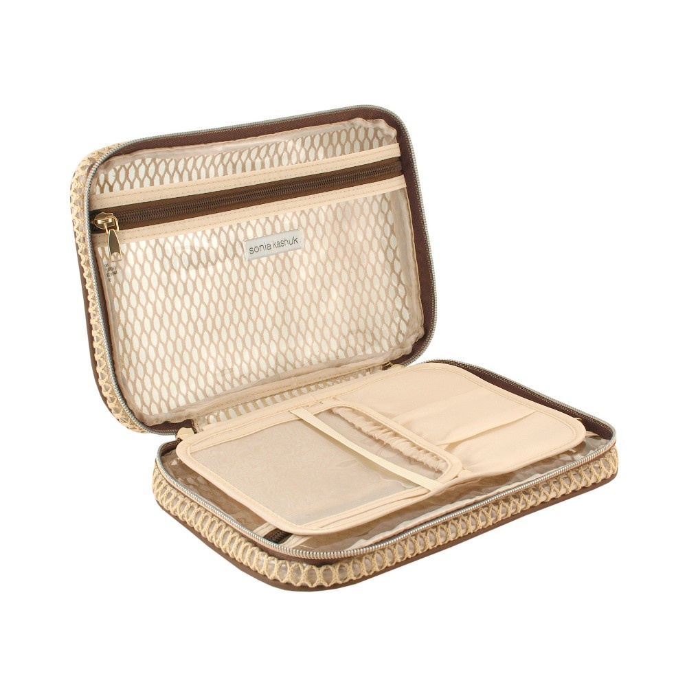 slide 4 of 4, Sonia Kashuk Always Organized Makeup Bag Open Weave Beige, 1 ct