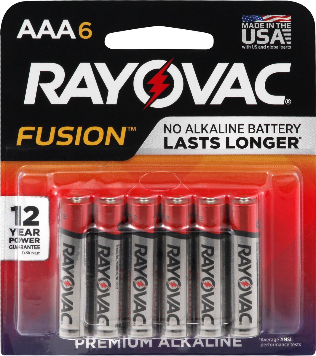 slide 6 of 9, Rayovac Fusion AAA Batteries (6 Pack), Triple A Alkaline Batteries, 6 ct