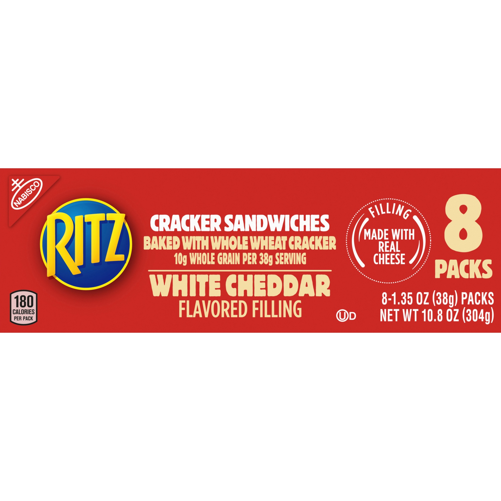 slide 5 of 8, Ritz Sandwich Cracker Whole Wheat Cheddar, 11 oz