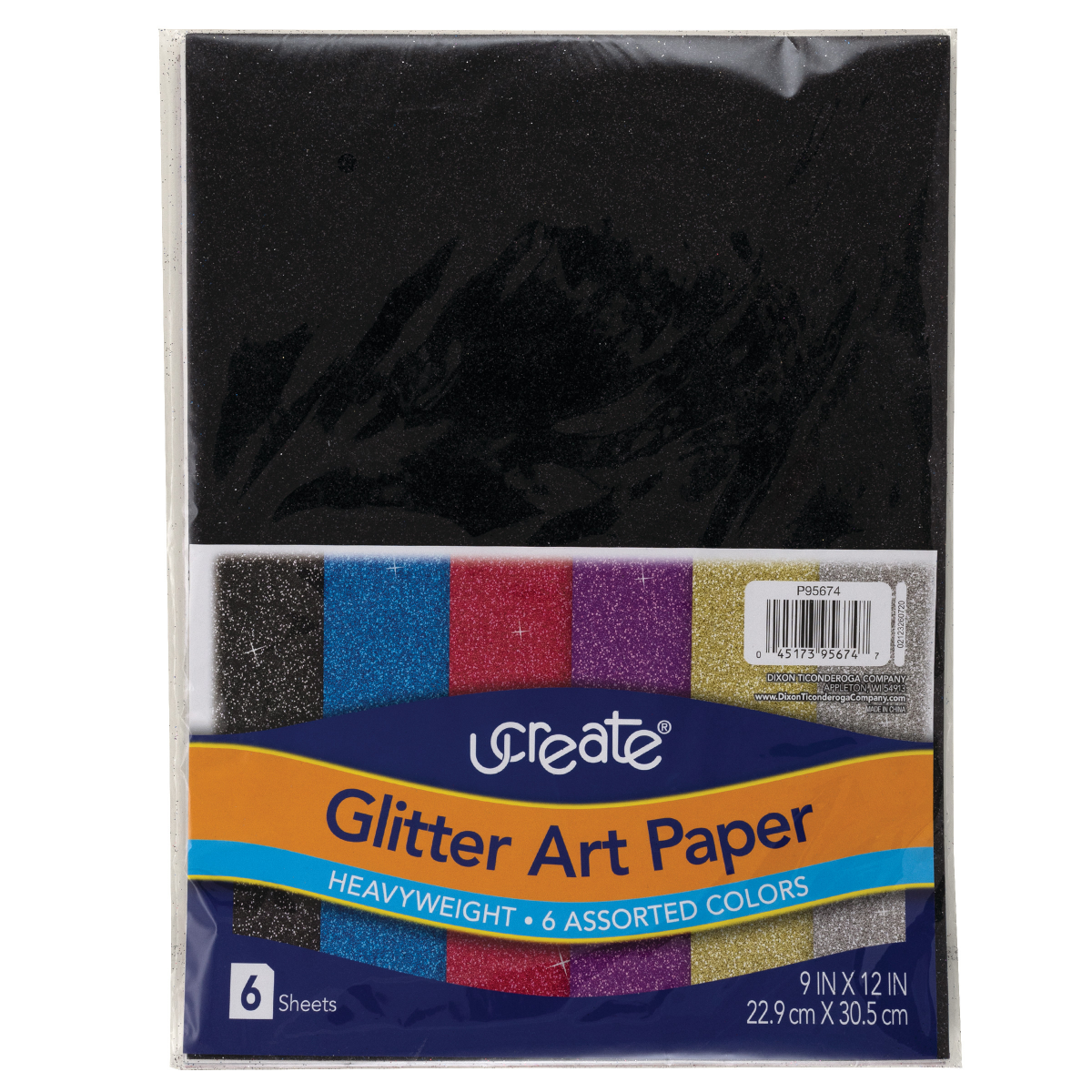 slide 1 of 1, Ucreate Glitter Art Paper 9" x 12", 6 ct