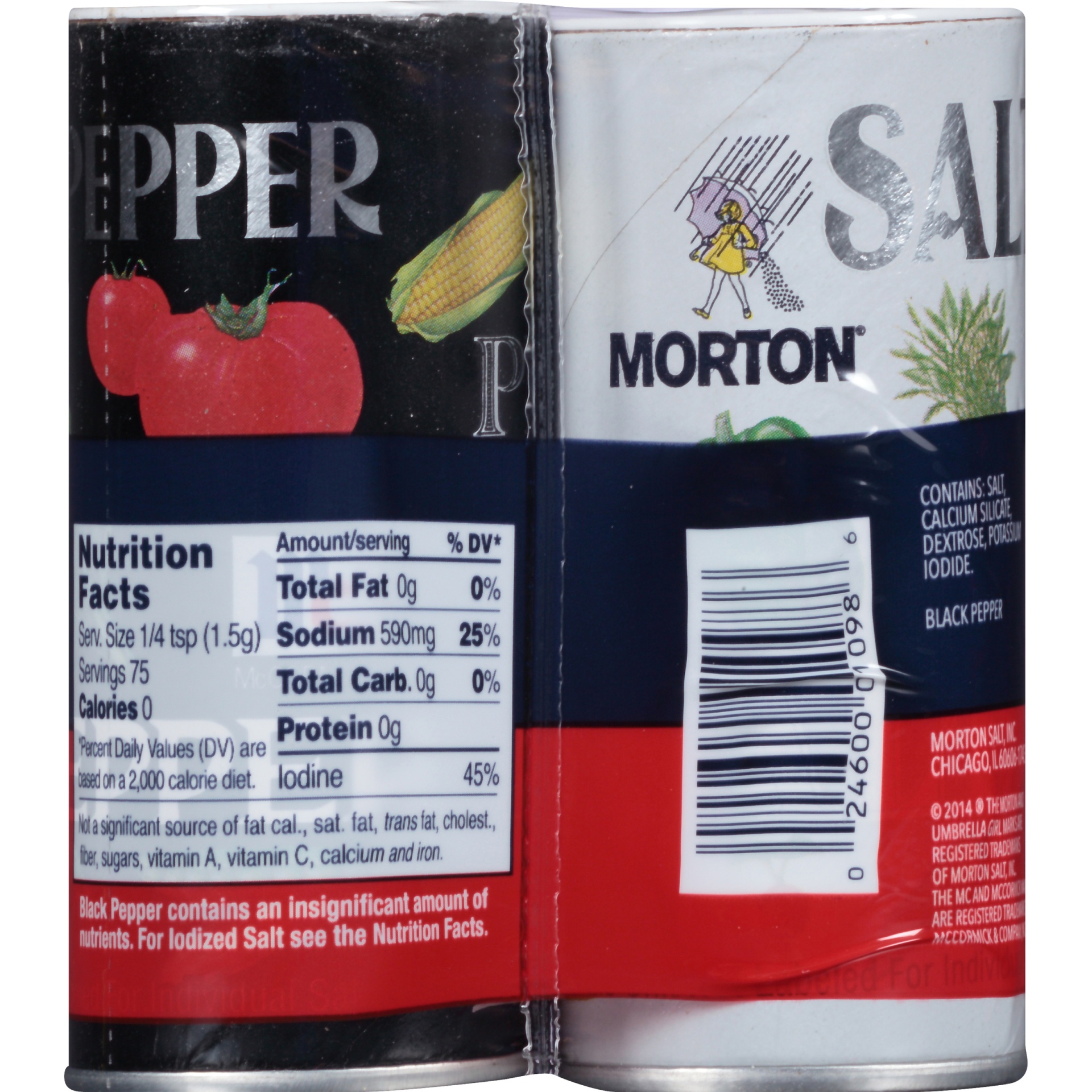 Morton Iodized Salt & Pepper Shakers - 5.25oz : Target