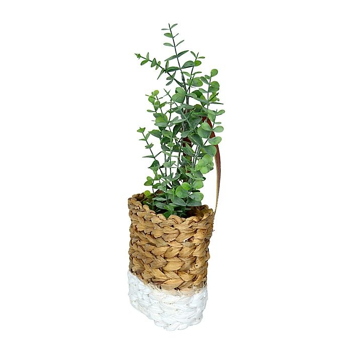 slide 3 of 4, Prinz Hanging Basket Eucalyptus Plant Wall Art - Natural, 14.75 in x 6 in