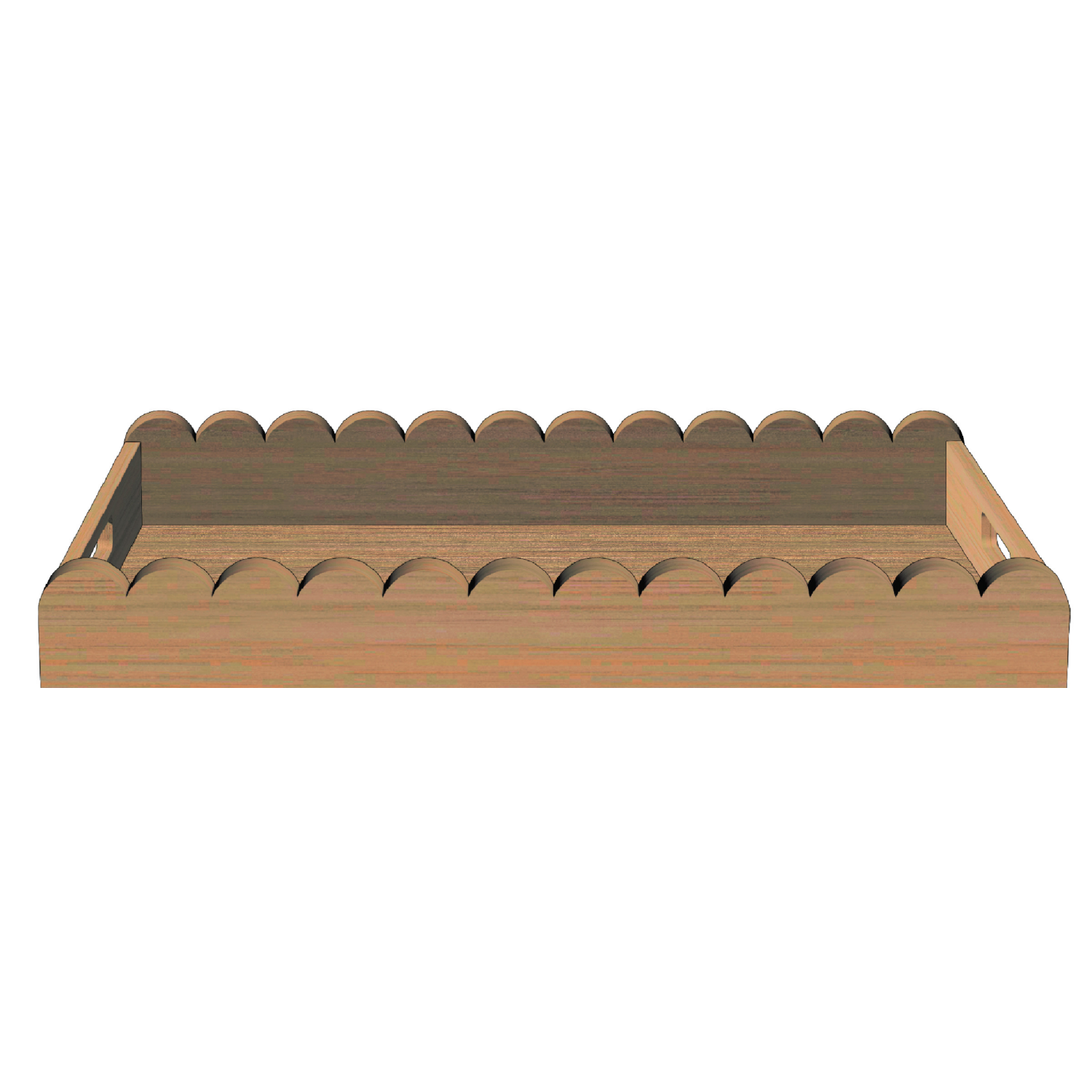 slide 1 of 1, New View Natural Scallop Edge Tray, 1 ct