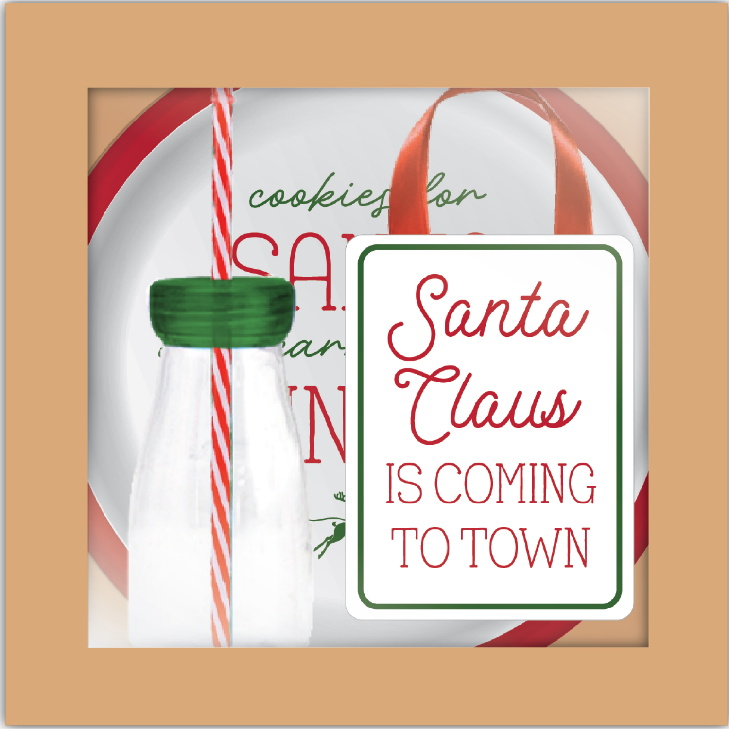 slide 1 of 1, New View Milk And Cookie Boxed Set Red & Green, 1 ct