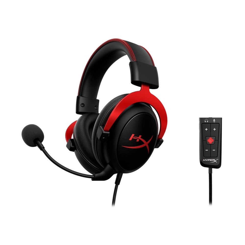 slide 2 of 9, HyperX Cloud II Gaming Headset for PC/PlayStation 4/Xbox One/Series X|S/Nintendo Switch - Red, 1 ct