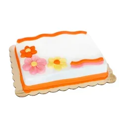 Baker Maid Buttercream White Flower Power Cake