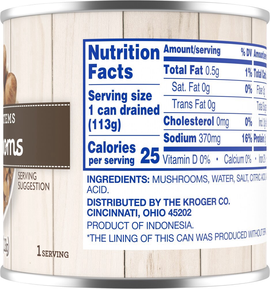 slide 4 of 4, Kroger Mushrooms Pieces & Stems, 4 oz