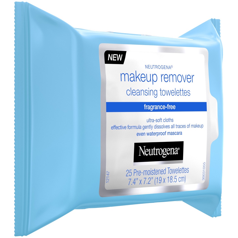 slide 2 of 6, Neutrogena Fragrance-Free Makeup Remover Cleansing Wipes - 25ct, 25 ct