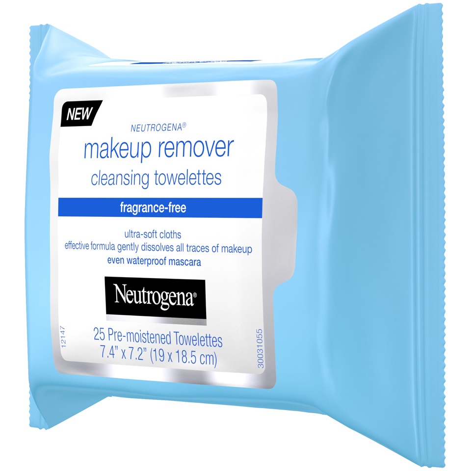 slide 3 of 6, Neutrogena Fragrance-Free Makeup Remover Cleansing Wipes - 25ct, 25 ct