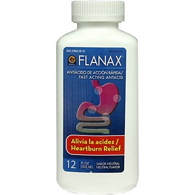 slide 1 of 1, Flanax Fast Acting Antacid Heartburn Relief, 12 oz