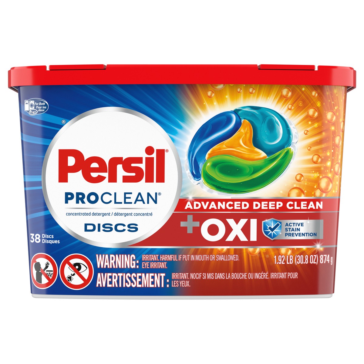 slide 1 of 3, Persil Discs Laundry Detergent Pacs, Oxi, 38 Count, 38 ct