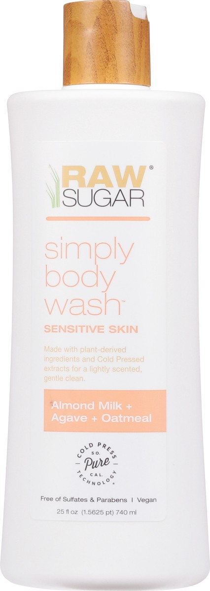 slide 4 of 9, Raw Sugar Sensitive Skin Simply Body Wash 25 fl oz, 25 fl oz