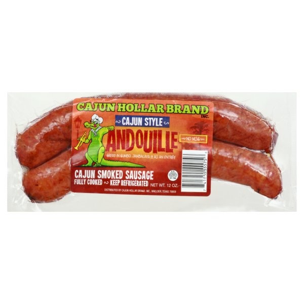 slide 1 of 1, Cajun Hollar Brand Smoked Sausage, 12 oz