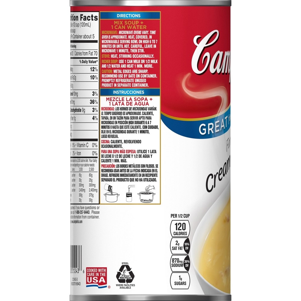 Campbell's Condensed Family Size Cream Of Chicken Soup 22.6 oz | Shipt