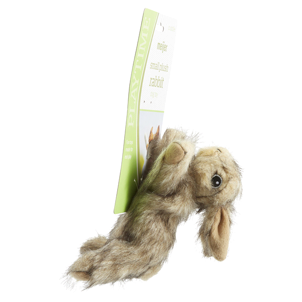 slide 24 of 29, Meijer Realistic Floppy Rabbit Plush Squeaking Dog Toy, 6.5", SMALL     