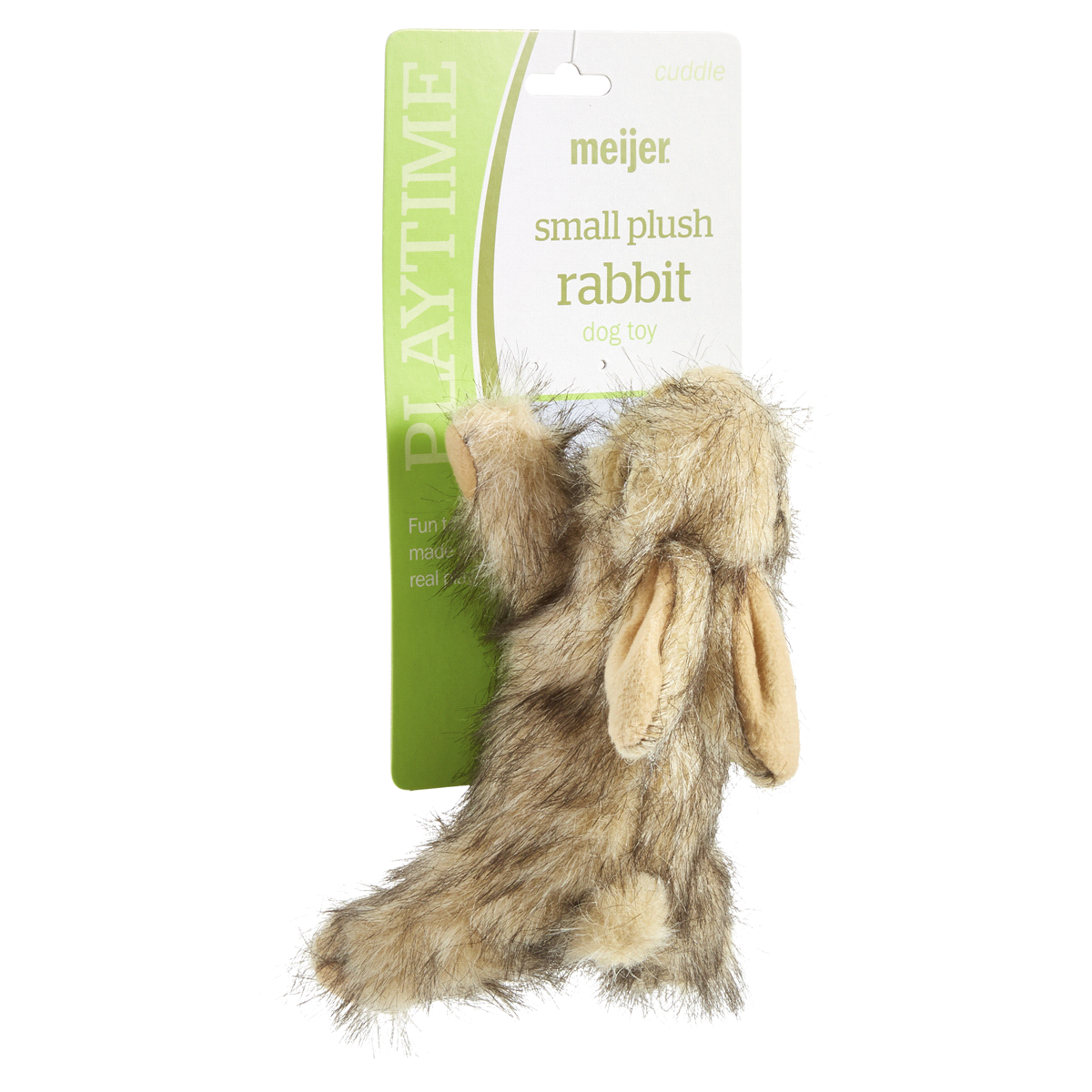 slide 9 of 29, Meijer Realistic Floppy Rabbit Plush Squeaking Dog Toy, 6.5", SMALL     