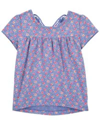 Oshkosh Baby Floral Print Crochet Butterfly Top Purple 24M