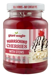 Giant Eagle Maraschino Cherries With Stem