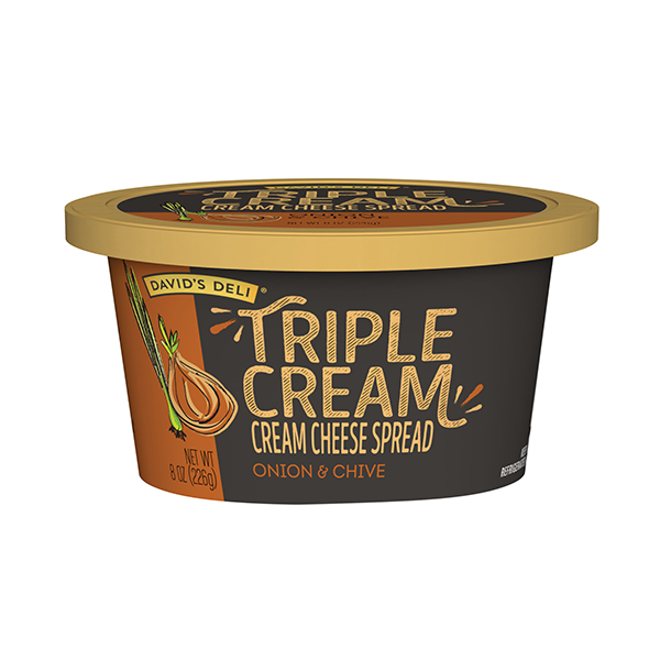 slide 1 of 1, David's Deli Triple Cream Onion & Chive Cream Cheese Spread, 8 oz