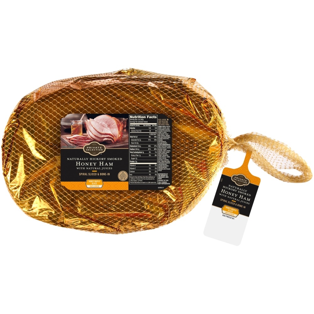 slide 1 of 1, Private Selection Hickory Smoked Honey Spiral Sliced Ham, per lb
