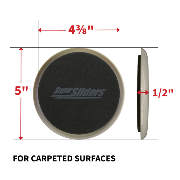 slide 7 of 29, SuperSliders Reusable Carpet Surface Sliders with Hardwood Socks, 4 ct