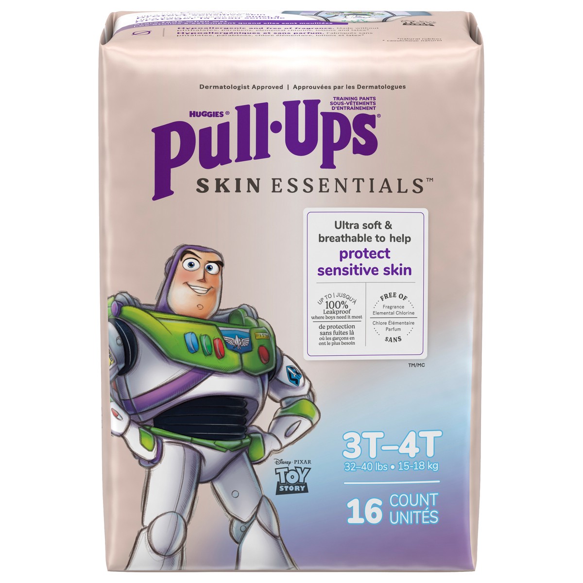 slide 5 of 11, Pull-Ups Boys' Skin Essentials Training Pants, 3T-4T (32-40 lbs), 16 Ct, 16 ct