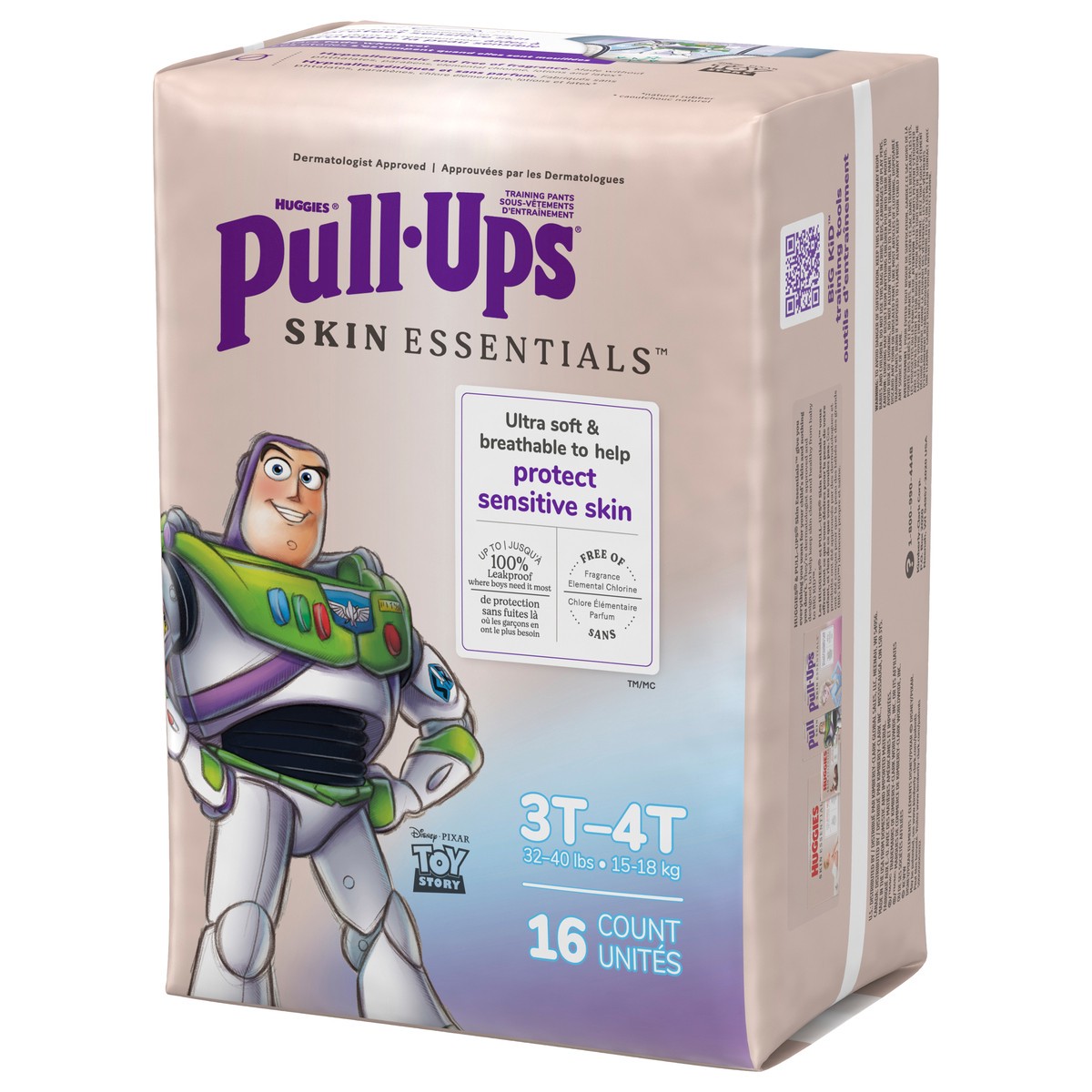 slide 4 of 11, Pull-Ups Boys' Skin Essentials Training Pants, 3T-4T (32-40 lbs), 16 Ct, 16 ct