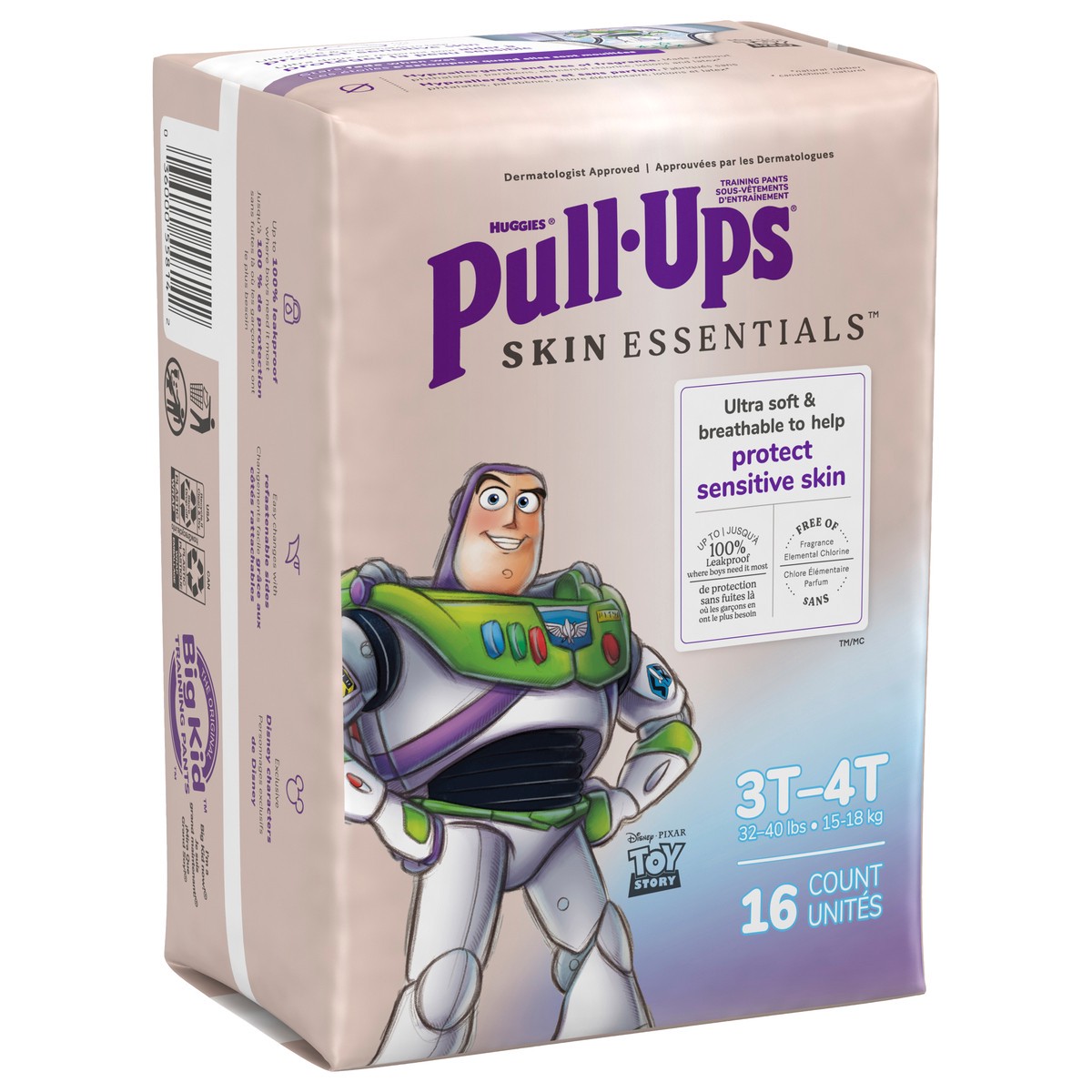 slide 9 of 11, Pull-Ups Boys' Skin Essentials Training Pants, 3T-4T (32-40 lbs), 16 Ct, 16 ct