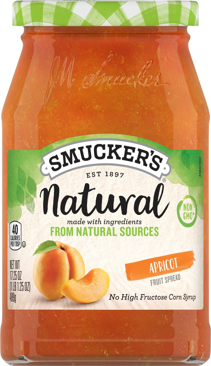 slide 4 of 8, Smucker's Smucker’s Natural Apricot Fruit Spread, 17.25 oz. Jar, 17.25 oz