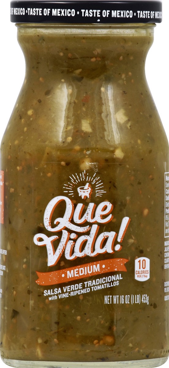 slide 1 of 3, Que Vida! Salsa 16 oz, 16 oz