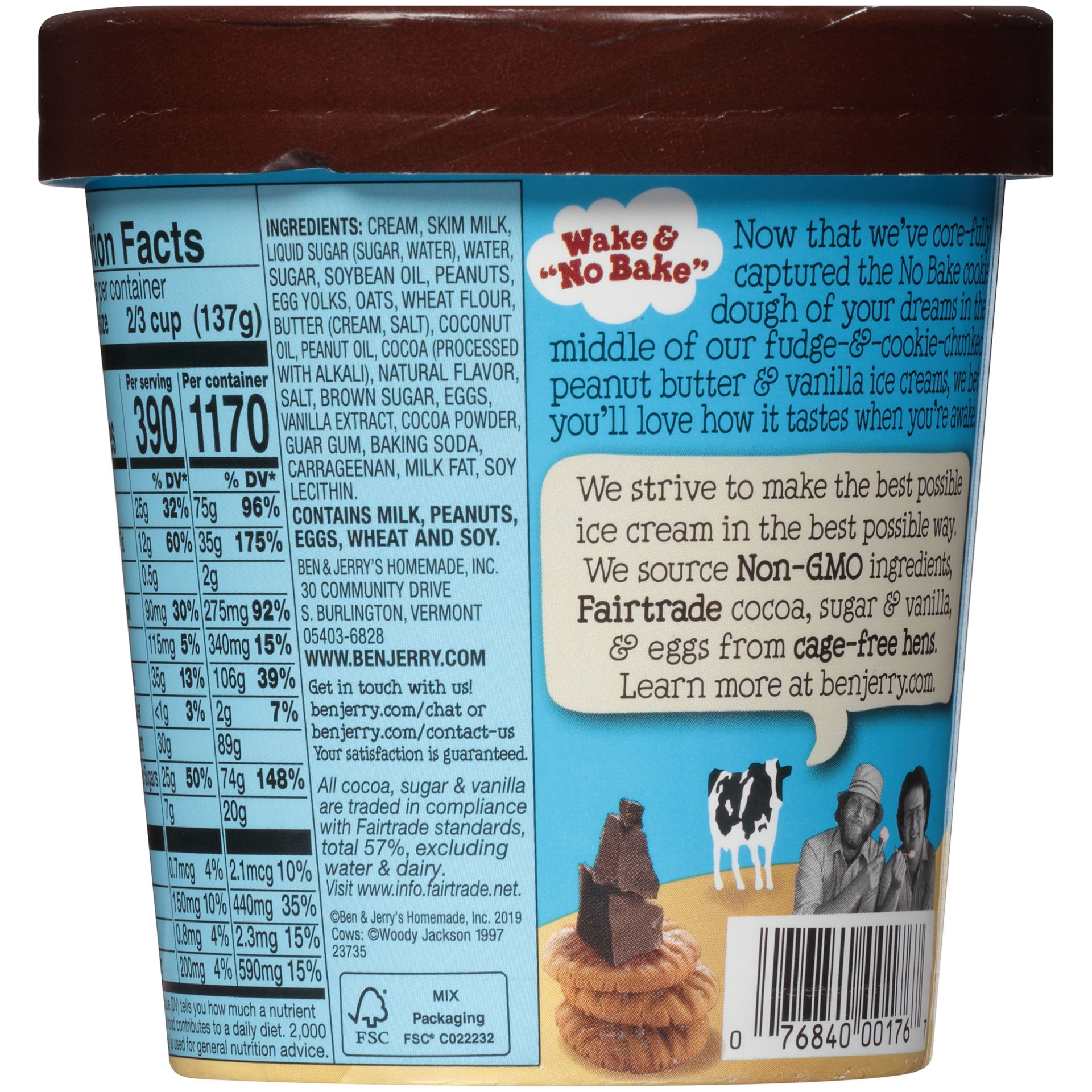 slide 4 of 6, Ben & Jerry's Ben & Jerrys Cookie Dough Wake & No Bake Core Ice Cream, 16 fl oz