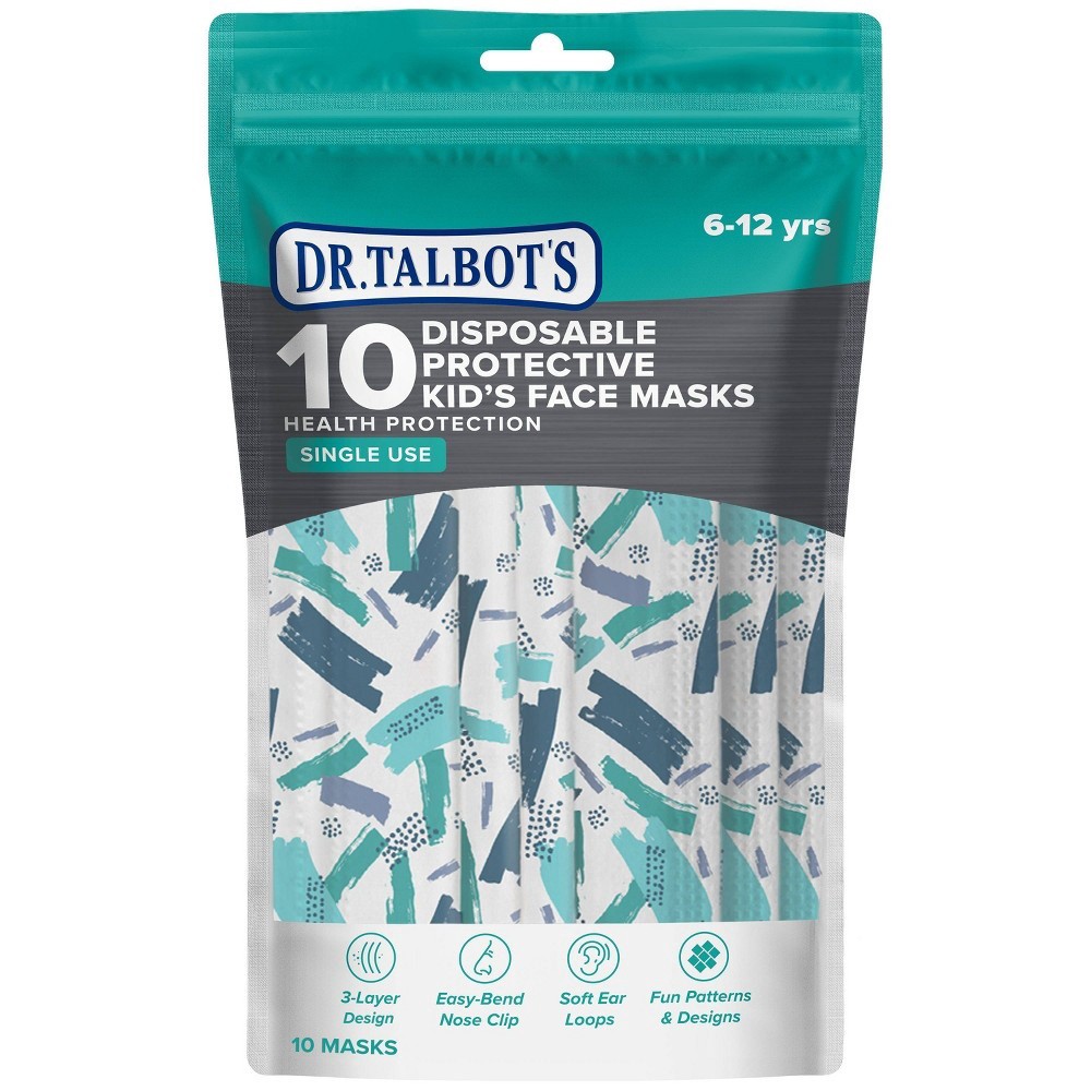 slide 5 of 16, Dr. Talbots Kids Face Mask Printed, 10 ct