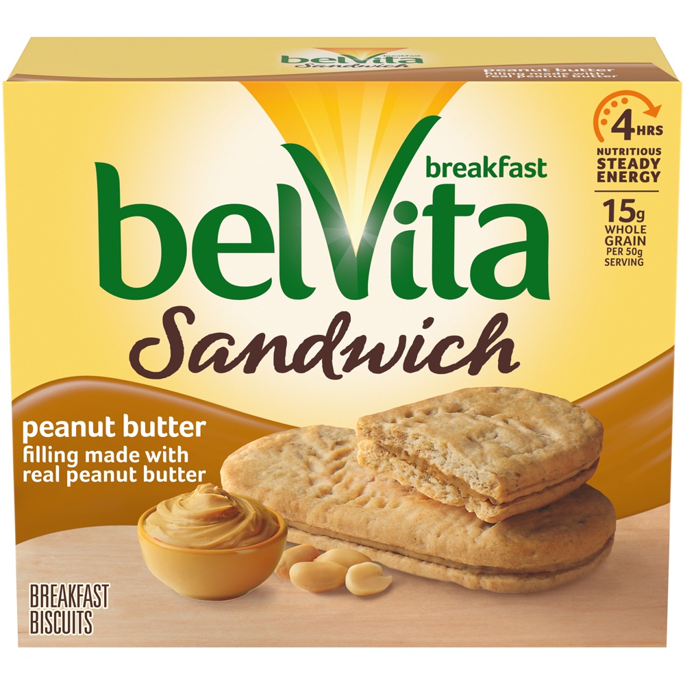 slide 9 of 9, belVita Nabisco Belvita Peanut Butter Breakfast Biscuits, 8.8 oz
