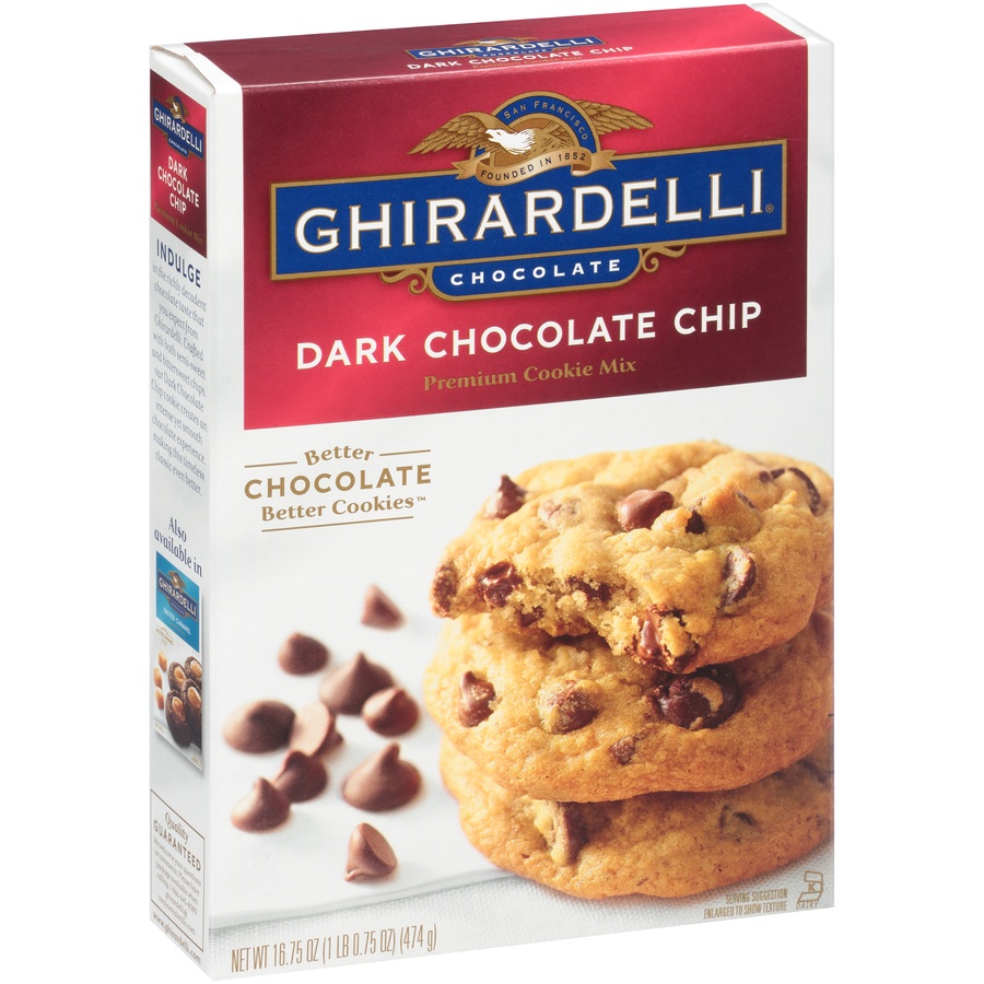 slide 4 of 8, Ghirardelli Dark Chocolate Chip Premium Cookie Mix, 