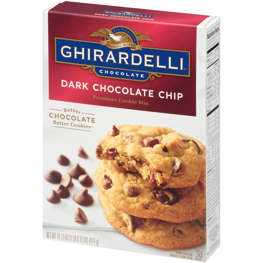 slide 5 of 8, Ghirardelli Dark Chocolate Chip Premium Cookie Mix, 