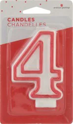 American Greetings Numeral 4 Candle 1 ea