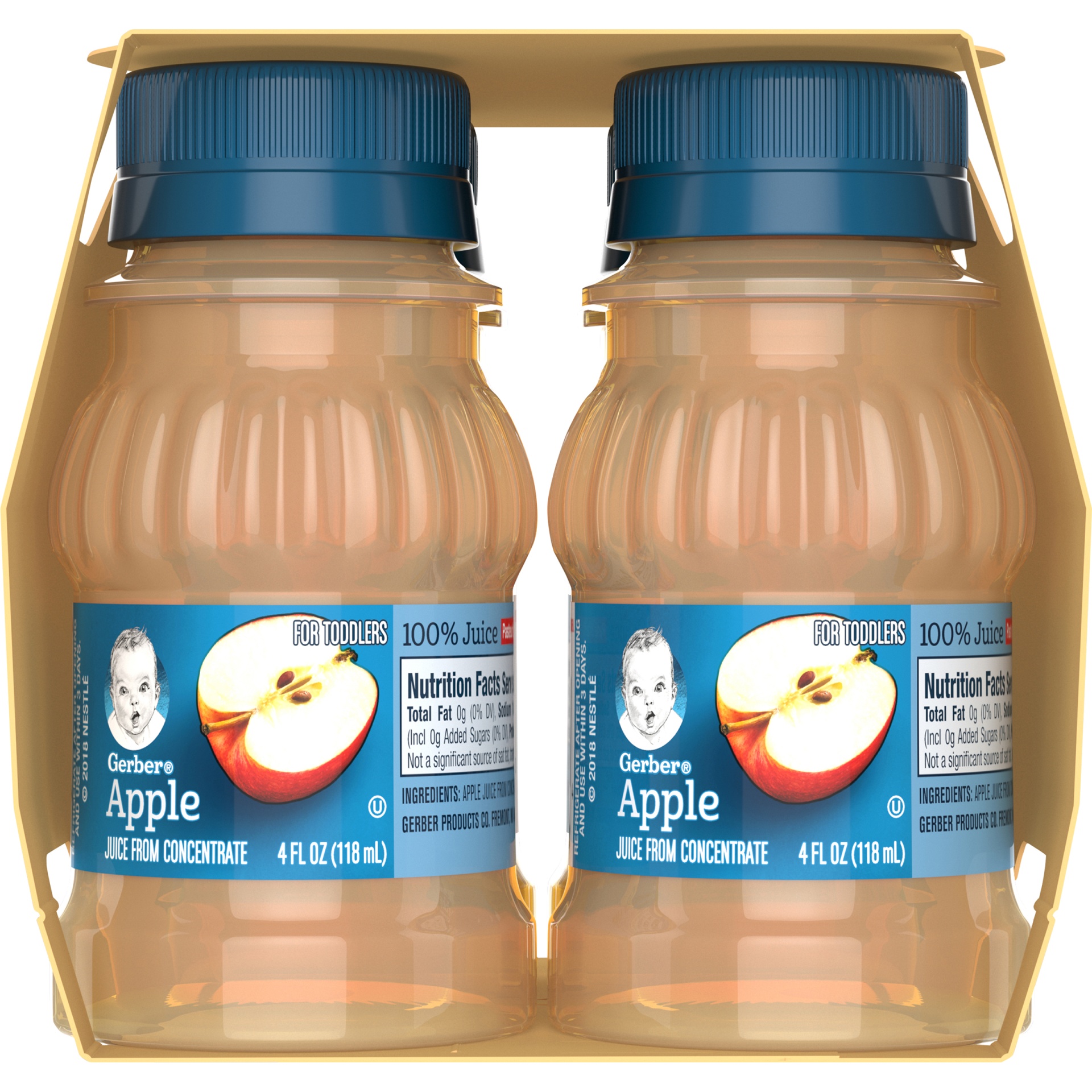 slide 6 of 9, Gerber Toddler (12+ Months) Apple/Pear/White Grape Juices from Concentrate Variety Pack 4 - 4 fl oz Bottles, 4 ct; 4 fl oz