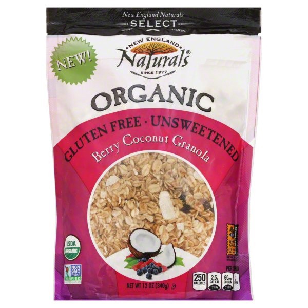 slide 1 of 2, New England Coffee Naturals Granola Unsweetened Berry Coconut, 12 oz